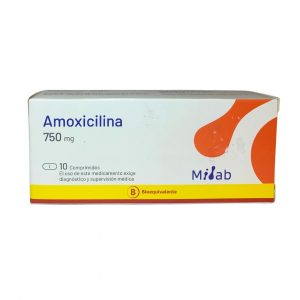 Amoxicilina 750 mg 10 Tabletas