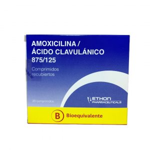 Amoxicilina + Ácido Clavulánico 875mg/125mg T-Rec caja x 20