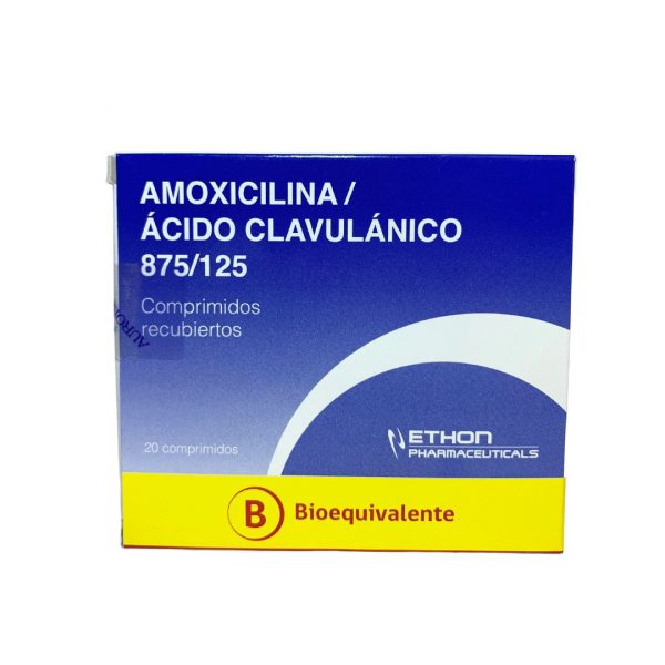 Amoxicilina + Ácido Clavulánico 875mg/125mg T-Rec caja x 20