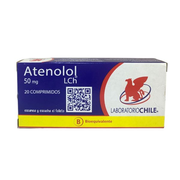 Atenolol Gdl 50mg Caja X 20 Tabletas
