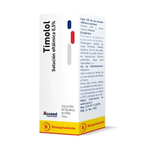 Timolol 0,5% Solución Oftálmica x10 mL