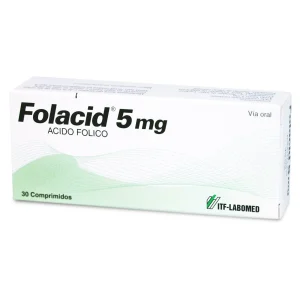 Folacid Ácido Folico 5mg X 30 Comprimidos