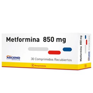 Metformina 850 mg x 30 Comprimidos Recubiertos