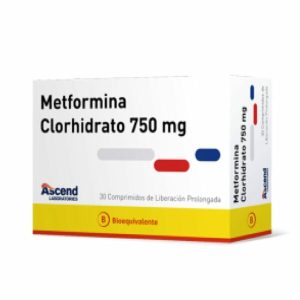 Metformina 750 mg X 30 Comprimidos Liberación Prolongada