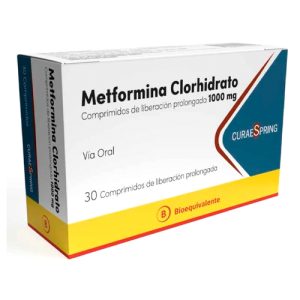 Metformina 1000 mg x 30 Comprimidos de Liberación Prolongada