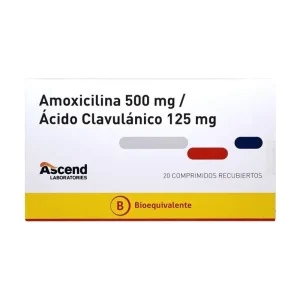 Amoxicilina + Ac.clavulamico 500/125mg X 20com.rec.