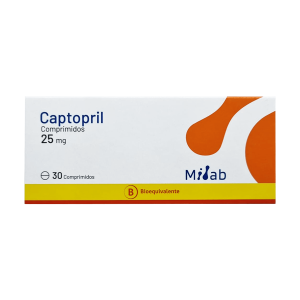 Captopril 25mg X 30com.
