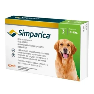 Simparica 80mg X 3com (20-40 Kg)