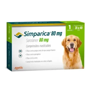 Simparica 80mg X 1com (20-40 Kg)