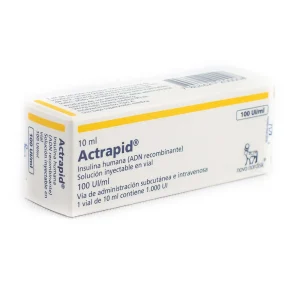 Actrapid 100ui/10ml X Inyectable