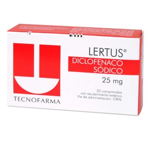 Lertus Diclofenaco sódico 25mg x 20 comp