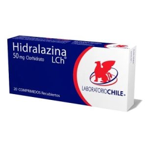 Hidralazina clohidrato 50mg x 20 comp