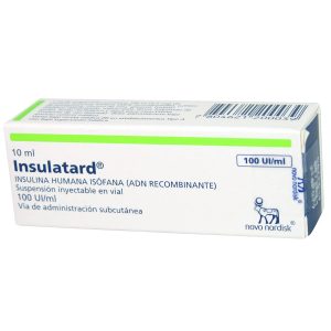 Insulatard insulina isófana 10ml 100ul/ml 1 vial