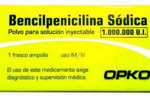 Bencilpenicilina sódica 1000000 UI 1 ampolla