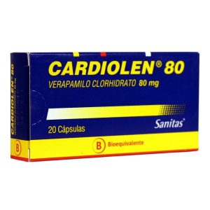 Cardiolen Verapramilo clorhidrato 80mg x 20 caps