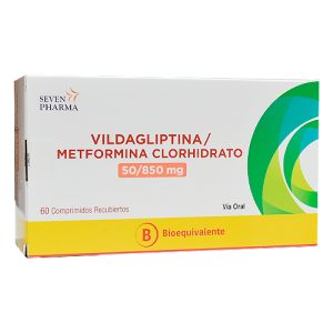 Vildagliptina/metformina 50/850mg X 60com.rec