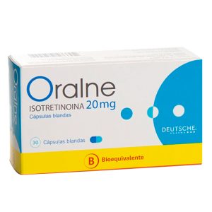 Oralne Isotretinoína 20 mg X 30 Cápsulas